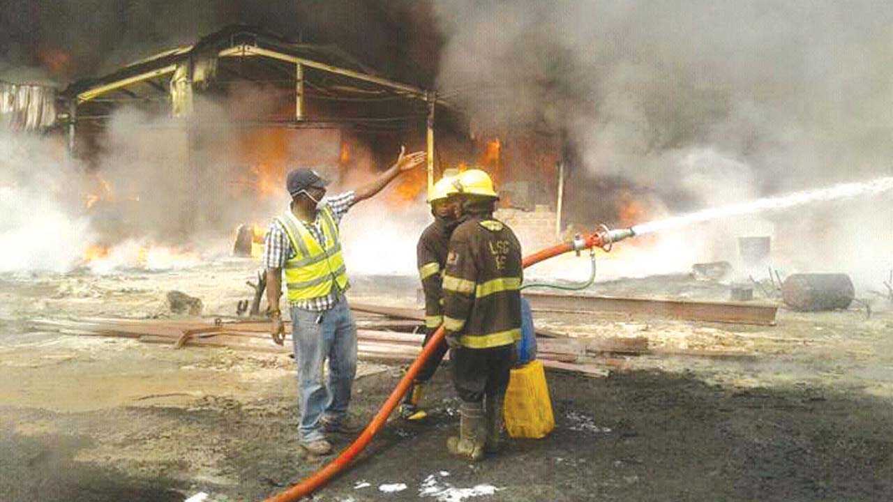 Fire guts 11 impounded vehicles in LASTMA Yard RIDA-FIRE