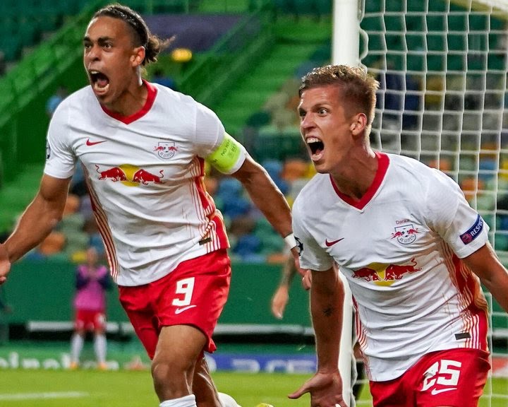 Leipzig beat Atletico to set Champions League Semi finals against PSG olmo-celebration-poulsen-rbl-ucl