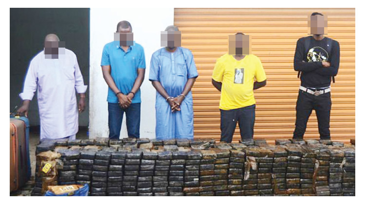 NDLEA seizes N194bn cocaine in Lagos, arrests five The-suspects-1